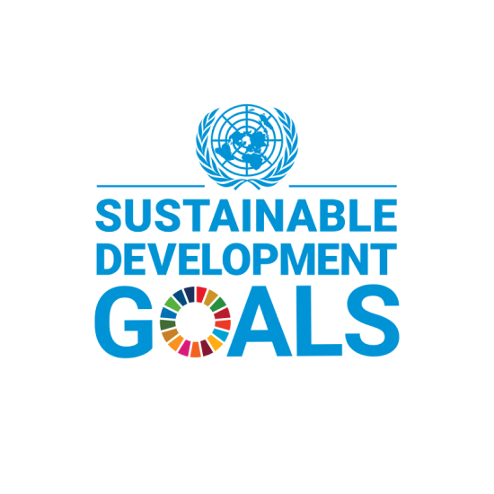 United Nations logo on the 17 SDGs