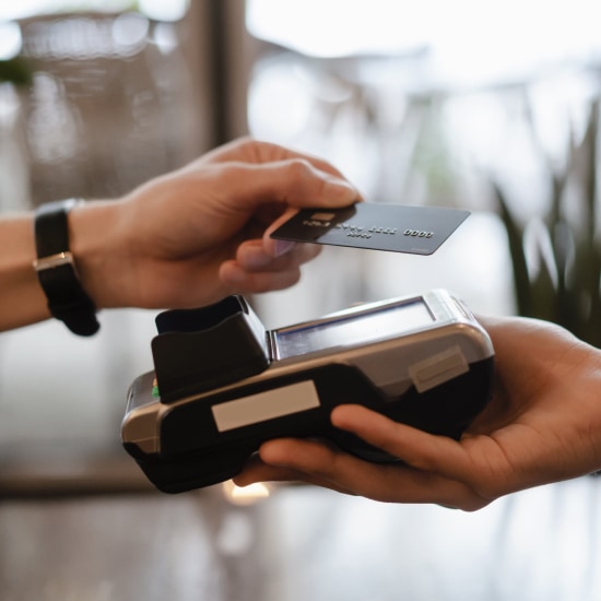 Contactless payment with a credit card